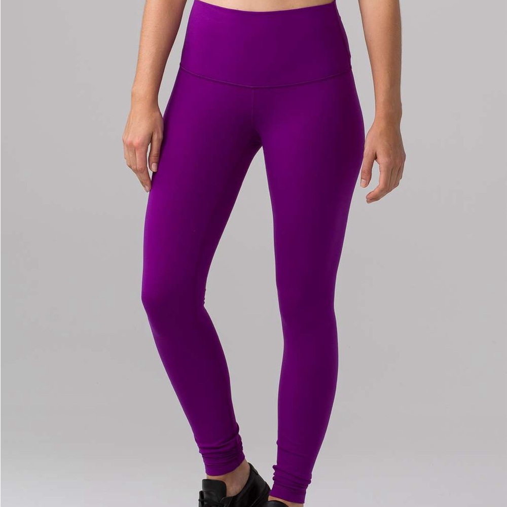 Lululemon Wunder Under Leggings Bright Purple Size 6
